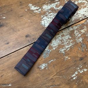 Vintage Blue String Beans Modern Skinny Square End Square Bottom Neck Tie